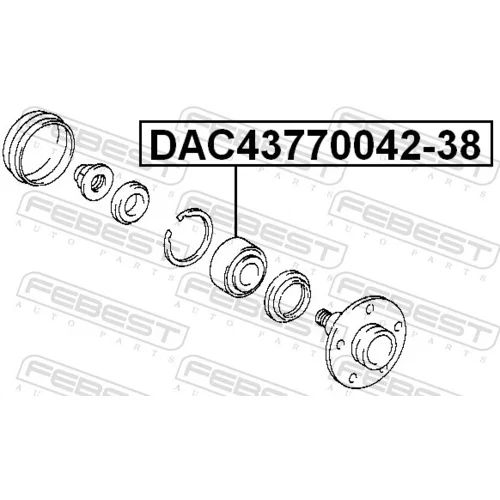 Ložisko kolesa DAC43770042-38 /FEBEST/ - obr. 1