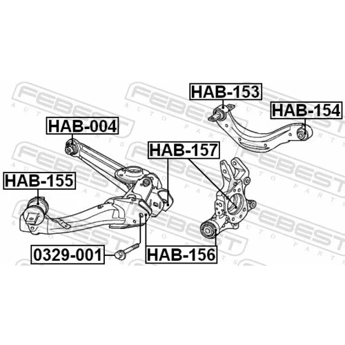 Uloženie riadenia HAB-004 /FEBEST/ - obr. 1