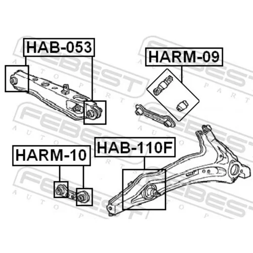 Uloženie riadenia HAB-110F /FEBEST/ - obr. 1