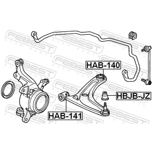 Uloženie riadenia HAB-141 /FEBEST/ - obr. 1