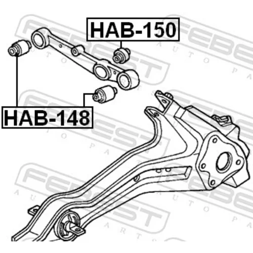 Uloženie riadenia HAB-150 /FEBEST/ - obr. 1