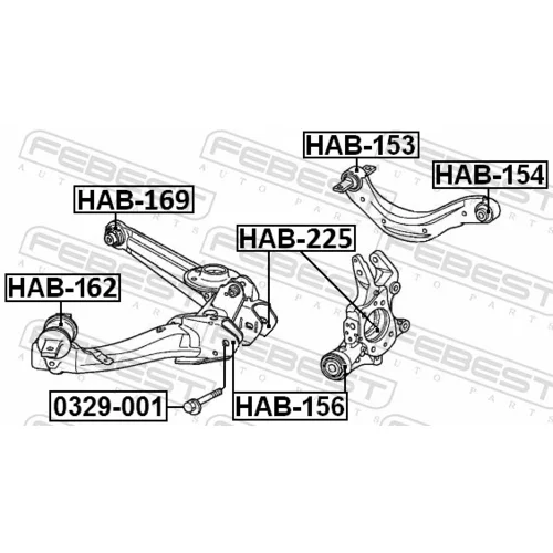 Uloženie riadenia HAB-225 /FEBEST/ - obr. 1