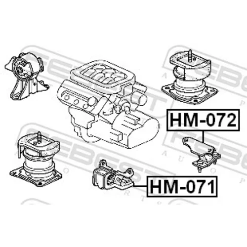 Uloženie automatickej prevodovky HM-072 /FEBEST/ - obr. 1