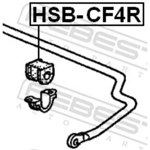Uloženie priečneho stabilizátora HSB-CF4R /FEBEST/ - obr. 1