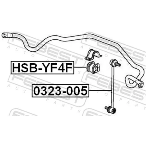 Uloženie priečneho stabilizátora HSB-YF4F /FEBEST/ - obr. 1