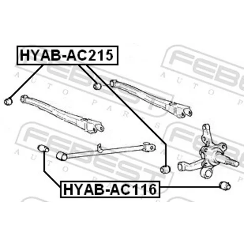 Uloženie riadenia HYAB-AC116 /FEBEST/ - obr. 1