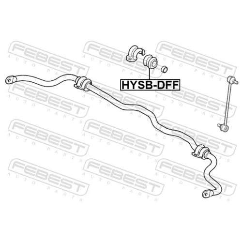 Uloženie priečneho stabilizátora HYSB-DFF /FEBEST/ - obr. 1