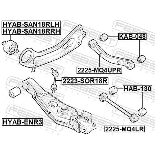 Uloženie riadenia KAB-048 /FEBEST/ - obr. 1