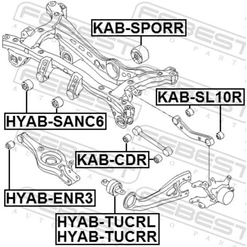Uloženie, diferenciál KAB-SPORR /FEBEST/ - obr. 1