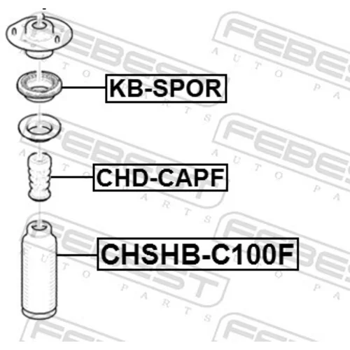 Valivé ložisko uloženia tlmiča KB-SPOR /FEBEST/ - obr. 1