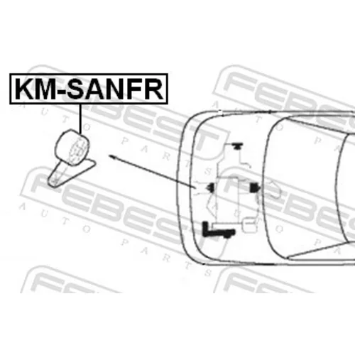 Uloženie motora KM-SANFR /FEBEST/ - obr. 1
