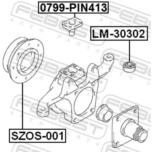 Opravná sada čapu nápravy LM-30302 /FEBEST/ - obr. 1
