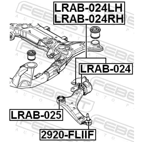 Uloženie riadenia LRAB-024RH /FEBEST/ - obr. 1