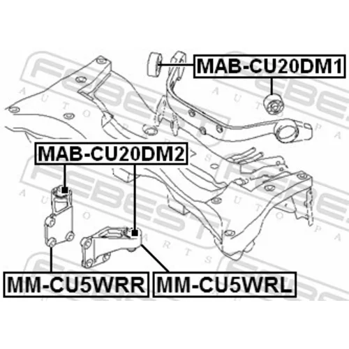 Uloženie, diferenciál MM-CU5WRR /FEBEST/ - obr. 1