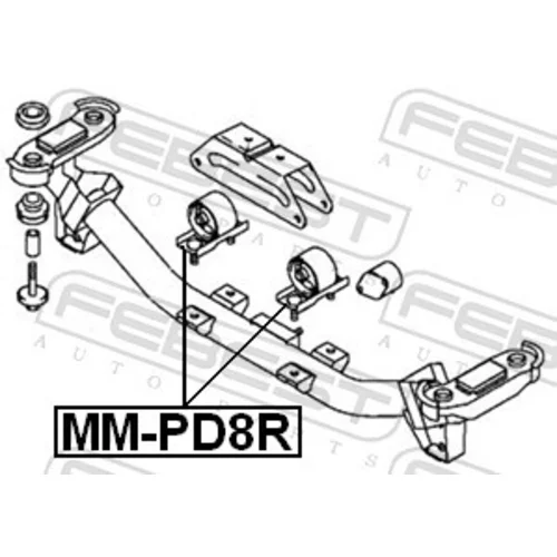 Uloženie motora MM-PD8R /FEBEST/ - obr. 1