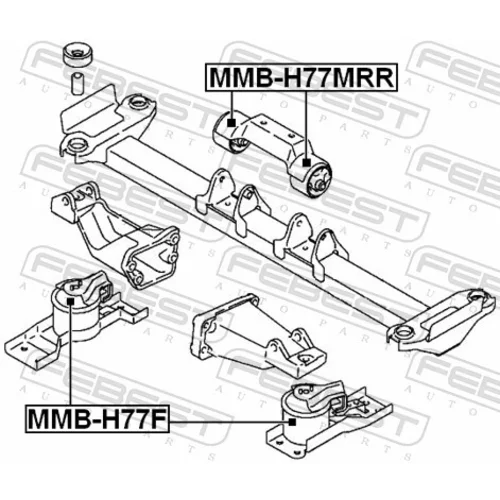 Uloženie motora MMB-H77F /FEBEST/ - obr. 1