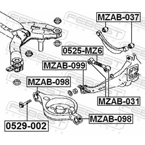 Uloženie riadenia MZAB-098 /FEBEST/ - obr. 1