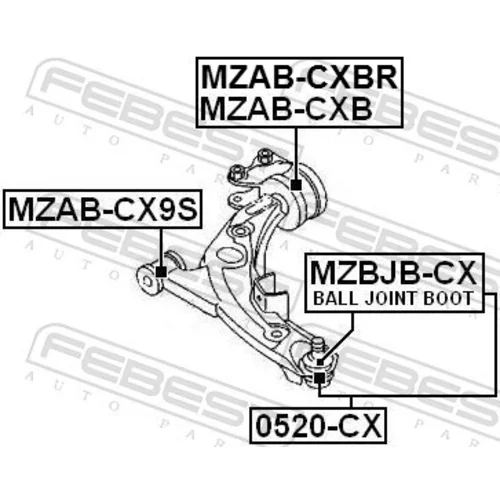 Uloženie riadenia MZAB-CX9S /FEBEST/ - obr. 1