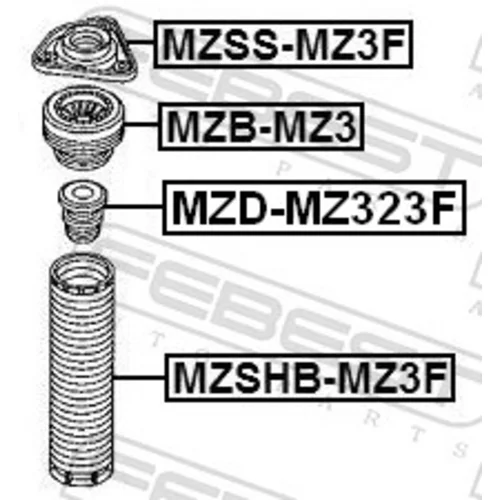 Doraz odpruženia MZD-MZ323F /FEBEST/ - obr. 1