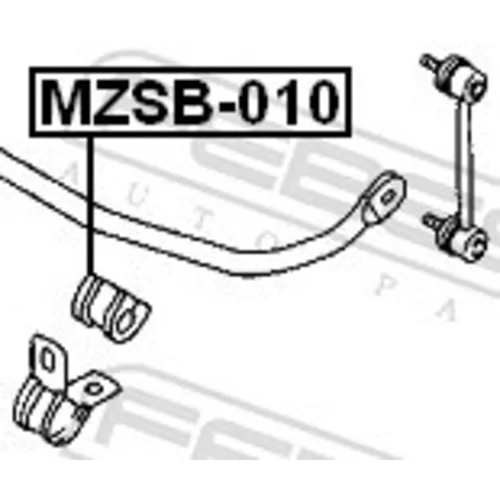 Uloženie priečneho stabilizátora MZSB-010 /FEBEST/ - obr. 1