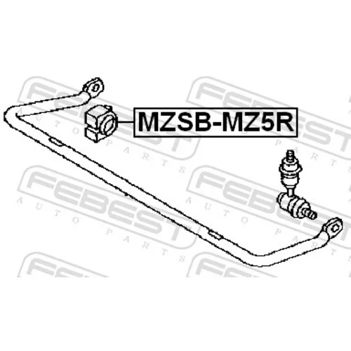 Uloženie priečneho stabilizátora MZSB-MZ5R /FEBEST/ - obr. 1