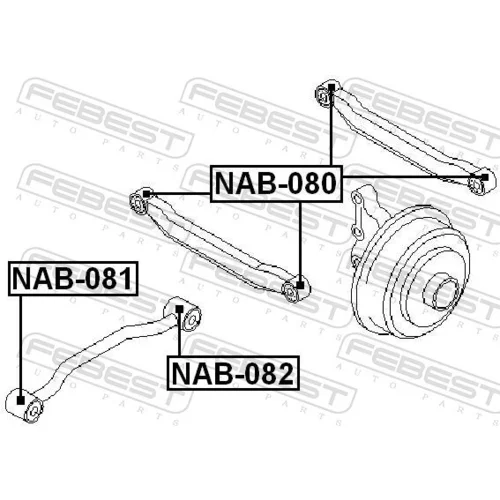 Uloženie riadenia NAB-081 /FEBEST/ - obr. 1