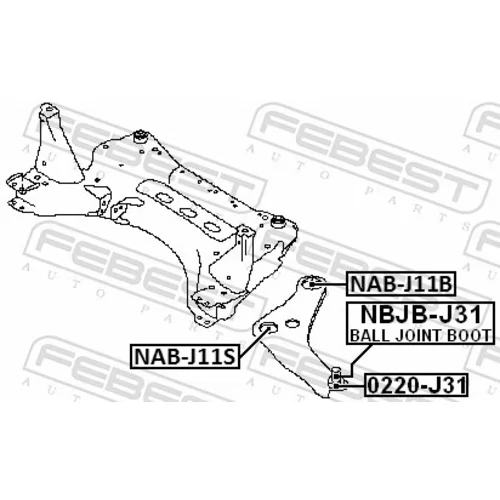 Uloženie riadenia NAB-J11B /FEBEST/ - obr. 1
