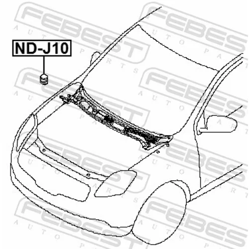 Doraz kapoty motora ND-J10 /FEBEST/ - obr. 1