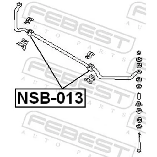 Uloženie priečneho stabilizátora NSB-013 /FEBEST/ - obr. 1