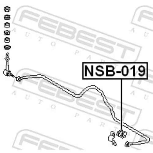 Uloženie priečneho stabilizátora NSB-019 /FEBEST/ - obr. 1