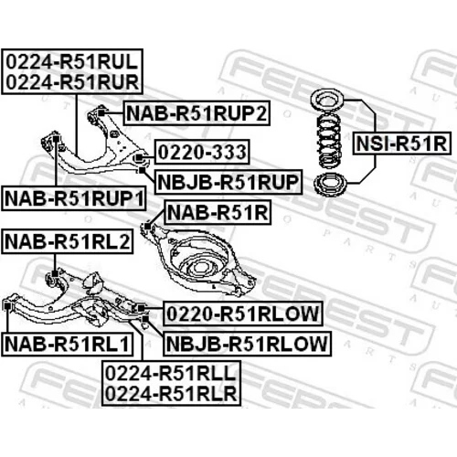 Tanier pružiny NSI-R51R /FEBEST/ - obr. 1