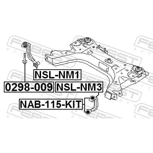 Držiak, pomocný rám/Nosič agregátov NSL-NM1 /FEBEST/ - obr. 1