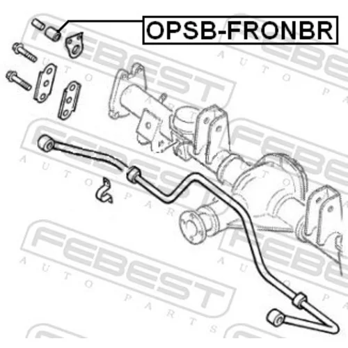 Uloženie priečneho stabilizátora OPSB-FRONBR /FEBEST/ - obr. 1