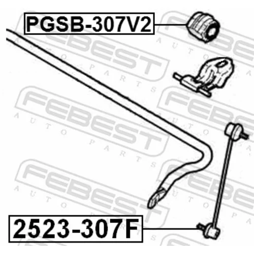 Uloženie priečneho stabilizátora PGSB-307FV2 /FEBEST/ - obr. 1