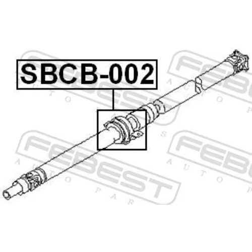 Stredové ložisko kĺbového hriadeľa SBCB-002 /FEBEST/ - obr. 1