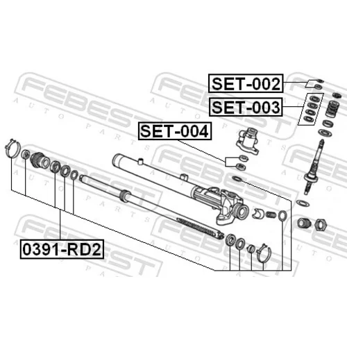 Sada na opravu prevodovky riadenia SET-002 /FEBEST/ - obr. 1