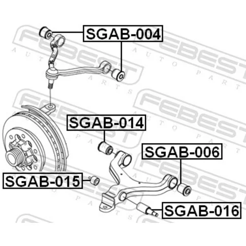Uloženie riadenia SGAB-015 /FEBEST/ - obr. 1