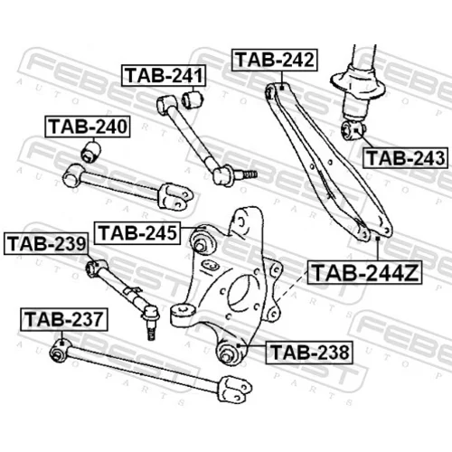 Uloženie riadenia TAB-242 /FEBEST/ - obr. 1