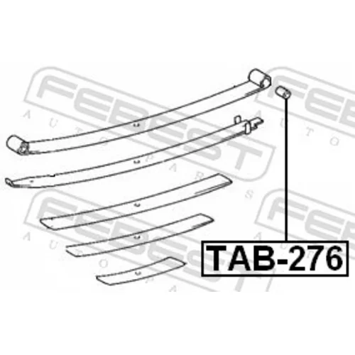 Ložiskové puzdro listovej pružiny TAB-276 /FEBEST/ - obr. 1