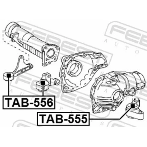 Uloženie, diferenciál TAB-556 /FEBEST/ - obr. 1