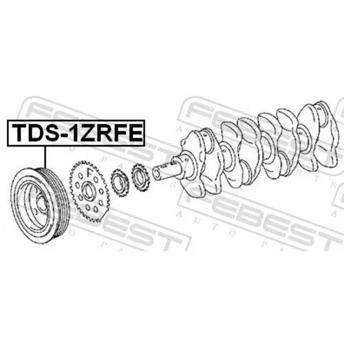 Remenica kľukového hriadeľa TDS-1ZRFE /FEBEST/ - obr. 1