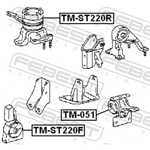 Uloženie motora TM-ST220F /FEBEST/ - obr. 1