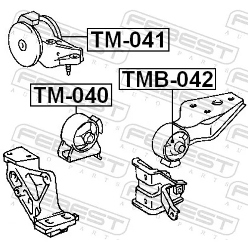 Uloženie motora TMB-042 /FEBEST/ - obr. 1