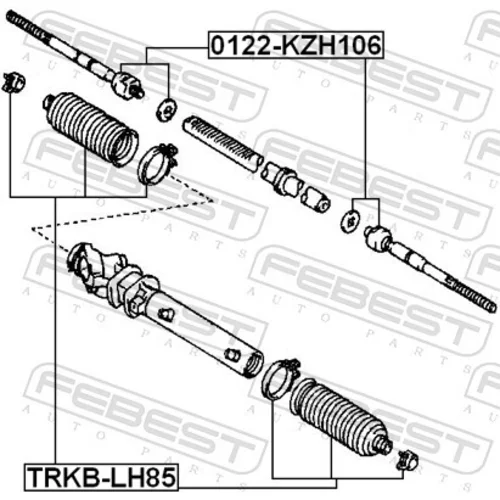 Manžeta riadenia TRKB-LH85 /FEBEST/ - obr. 1