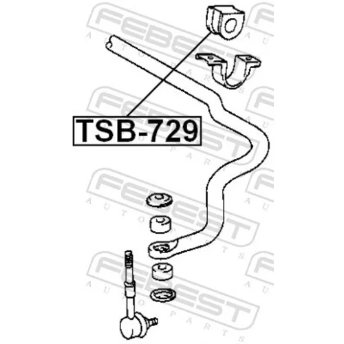 Uloženie priečneho stabilizátora TSB-729 /FEBEST/ - obr. 1