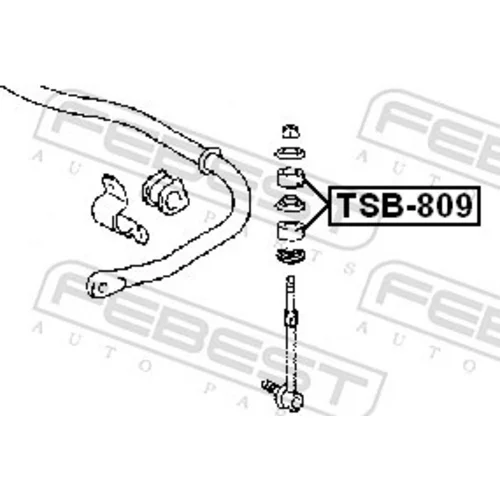 Uloženie vzpery nápravy TSB-809 /FEBEST/ - obr. 1