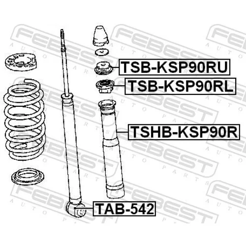 Vymedzovacia trubka pre tlmič pérovania TSB-KSP90RU /FEBEST/ - obr. 1