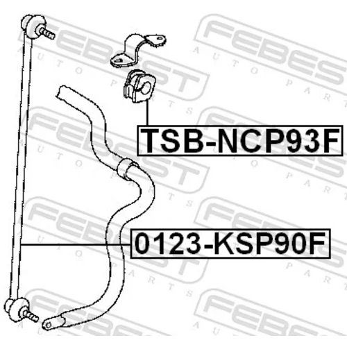 Uloženie priečneho stabilizátora TSB-NCP93F /FEBEST/ - obr. 1