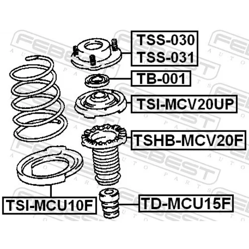 Tanier pružiny TSI-MCU10F /FEBEST/ - obr. 1