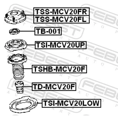 Tanier pružiny TSI-MCV20UP /FEBEST/ - obr. 1